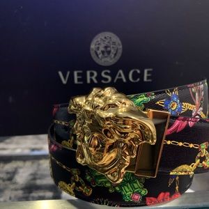 Versace Mens Medusa Head Belt (Sz 30/32)